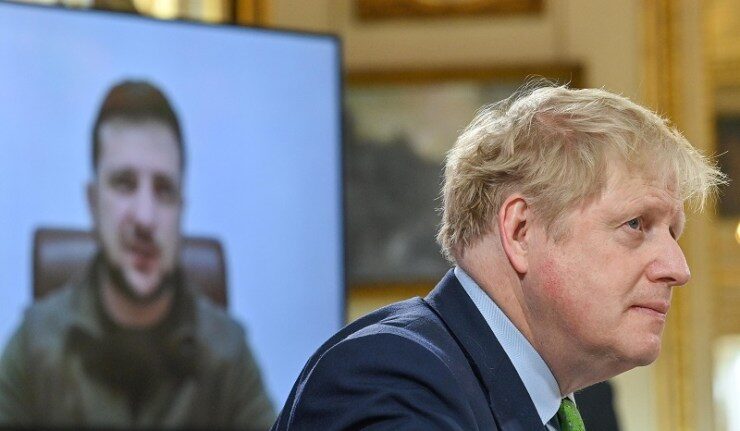 zelensky  et Boris Johnson