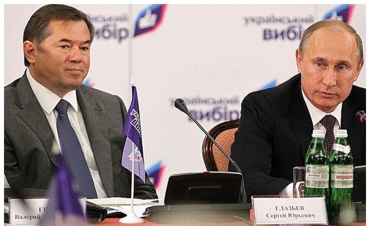 Sergueï Glasiev et Vladimir Poutine.