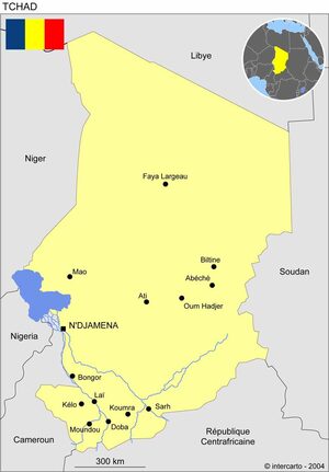 carte afrique tchad
