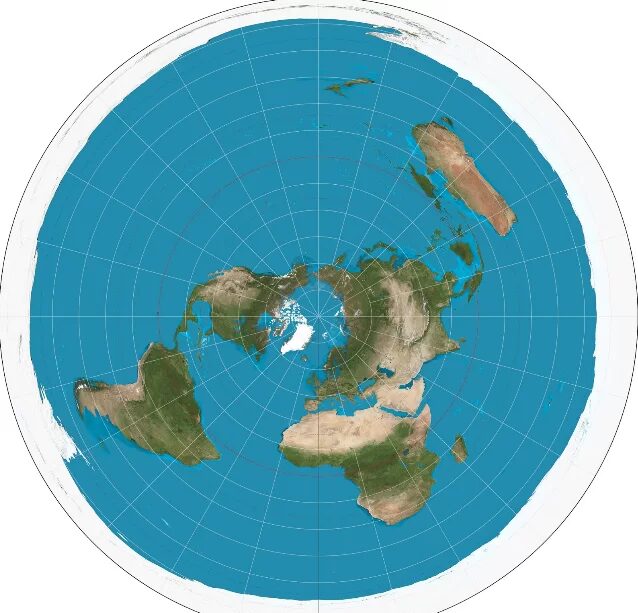 Cliquer pour agrandir carte de la terre plate