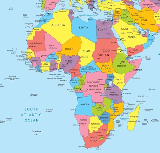 carte de l'afrique