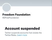 freedom foundation suspended
