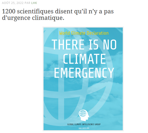 there is no climate emergency