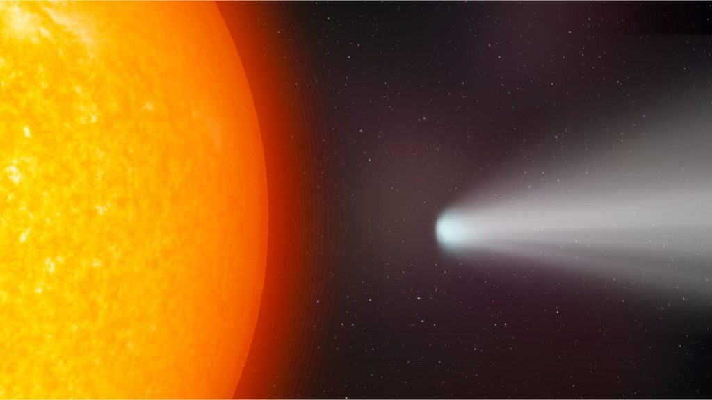comete s'écrase sur le soleil