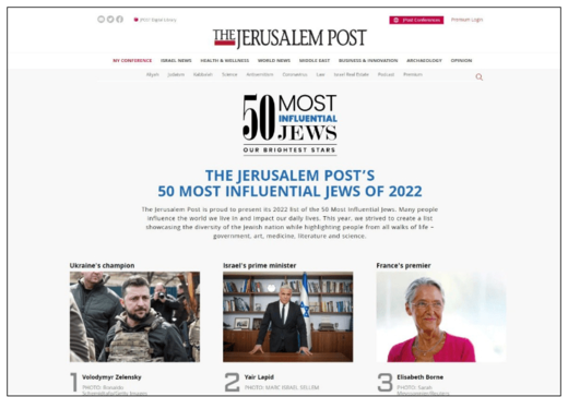 50 juifs plus importants