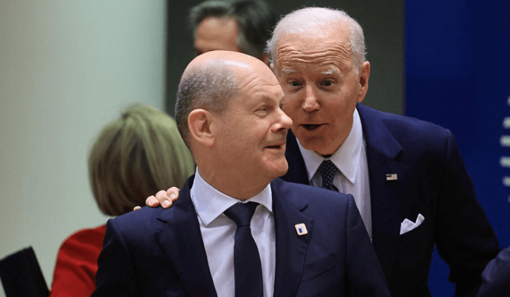 biden et Olaf Sholz