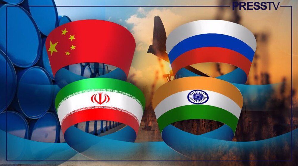 Russie inde chine iran drapeaux