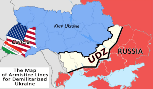 remede de Poutine carte russie ukraine zone tampon