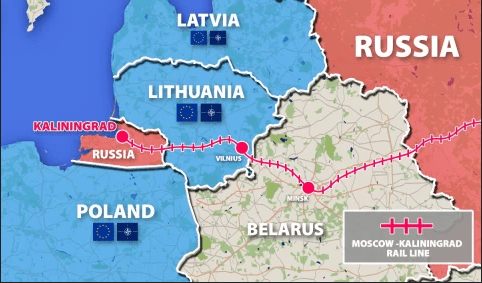 carte trajet chemin de fer russie pologne