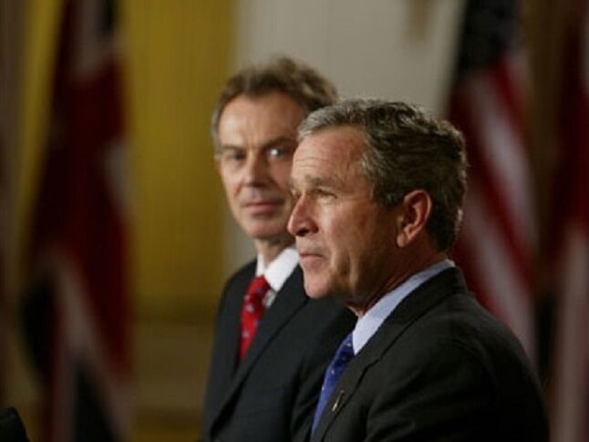 George Bush Jr et Tony Blair