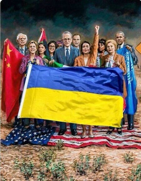 drapeau ukraine membres usa
