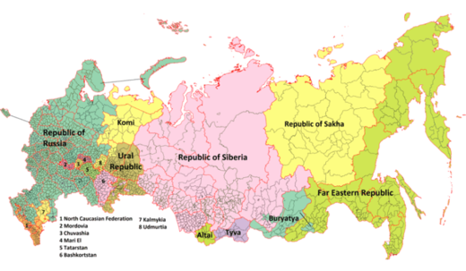 carte de la russie détaillée