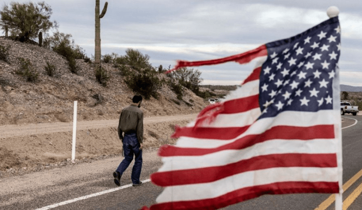 drapeau usa déchiré