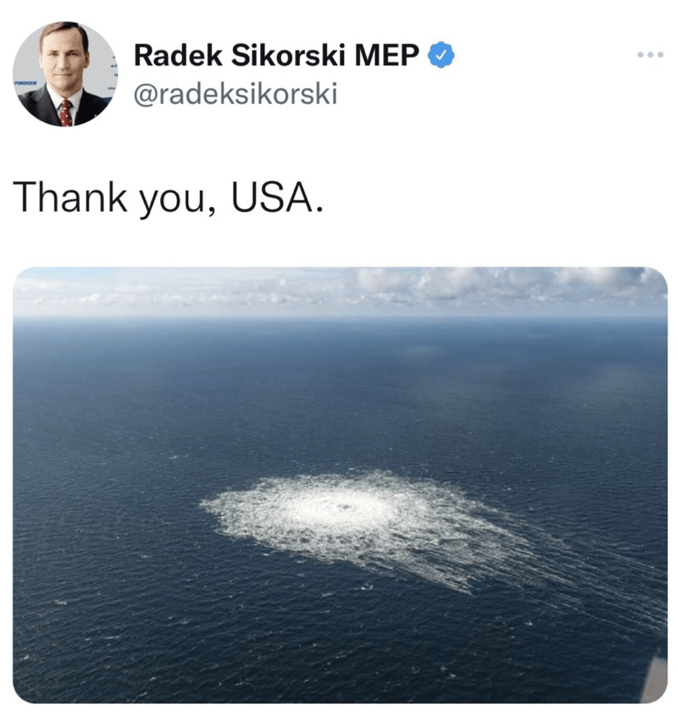 Cliquer pour agrandir thank you usa nord stream Radislaw Sikorski