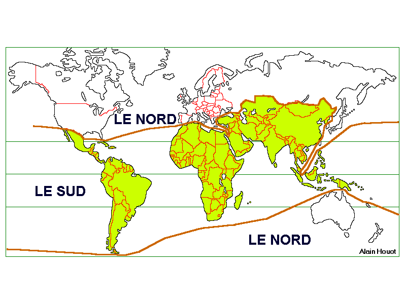 carte nord sud