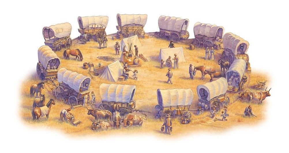 wagons en cercle