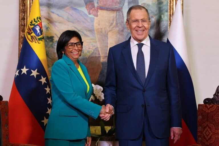 serguei lavrov et delcy rodriguez