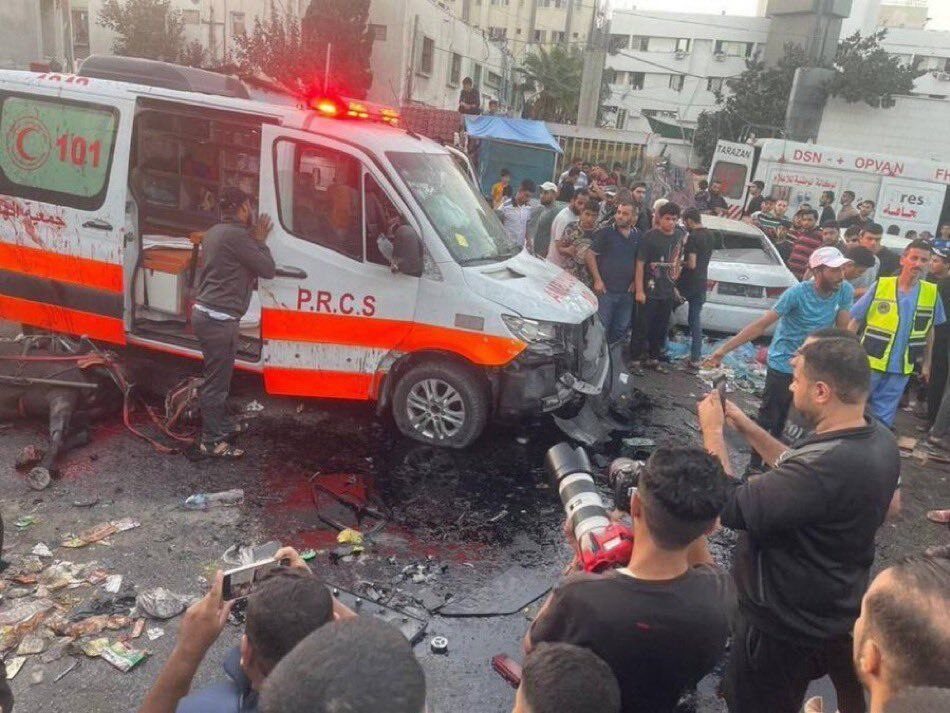 ambulance attaqué gaza octobre 2023