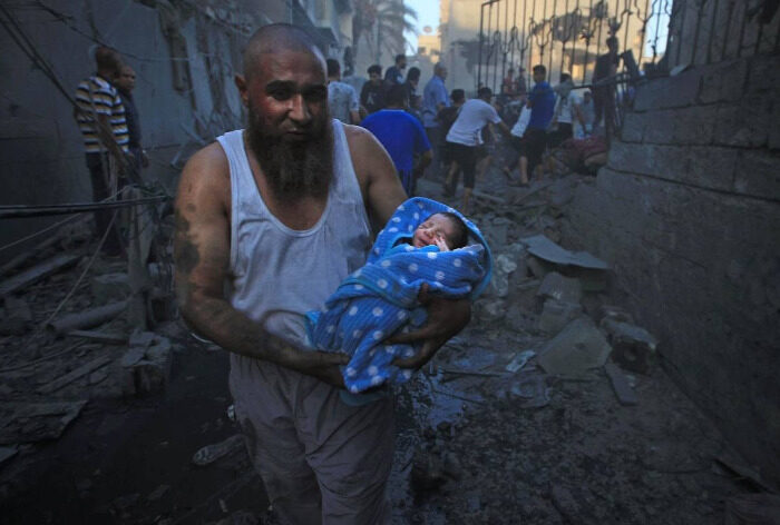 bébé palestinien sauvé