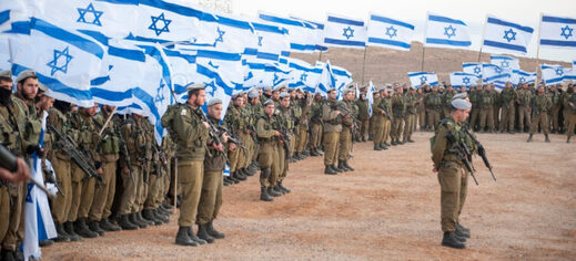 drapeau israel et soldats