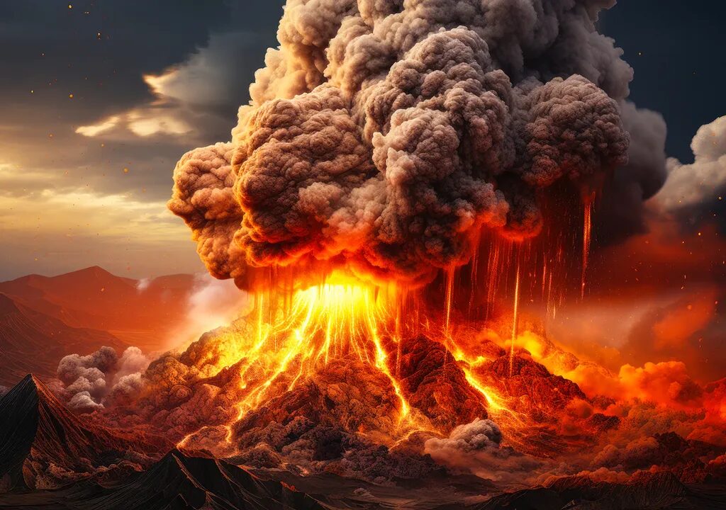 volcan éruption