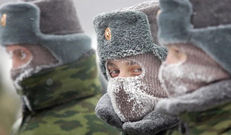soldats russes froid