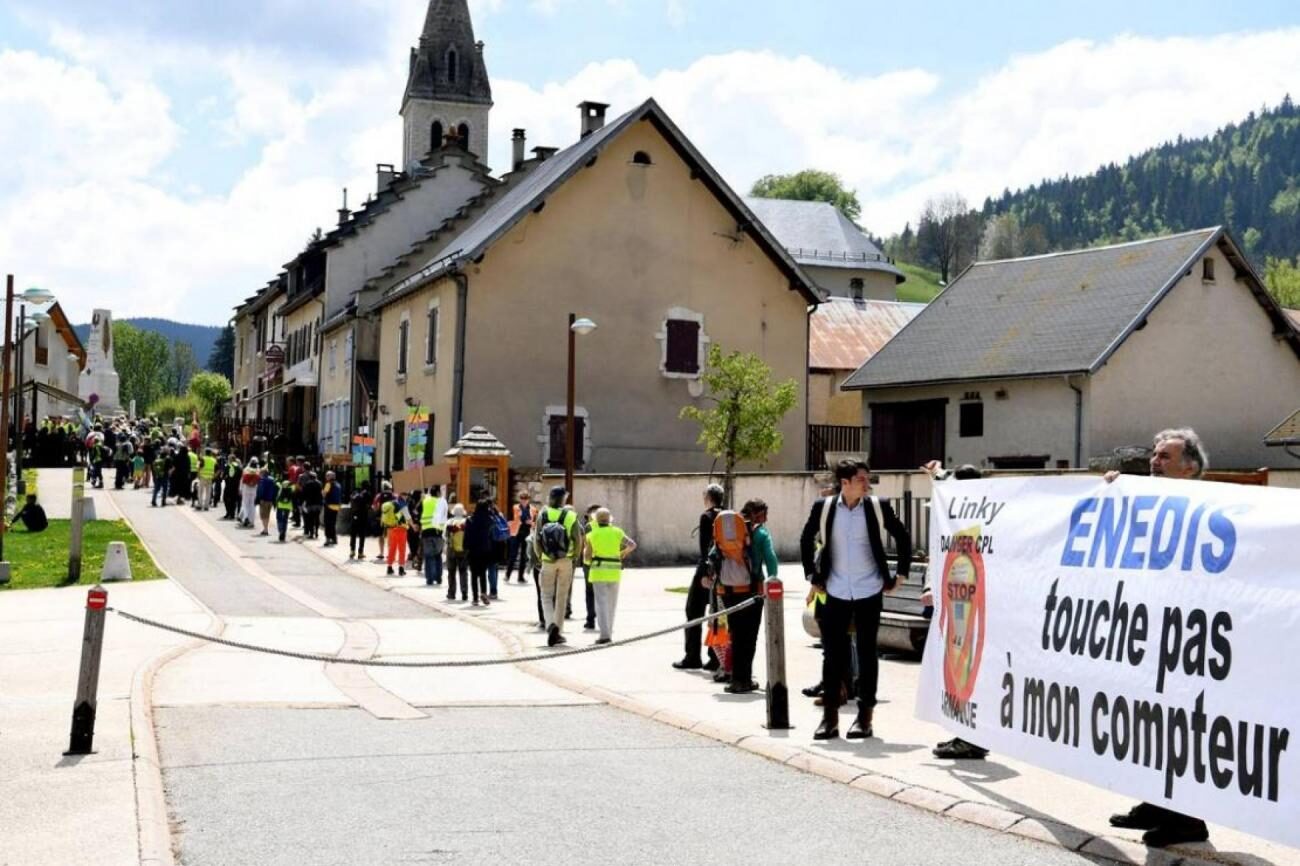 Manifestation contre Linky - Autrans le 5 mai 2018 - Auvergne-Rhône-Alpes.