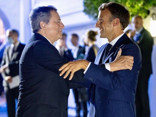 Mario Draghi et Emmanuel Macron