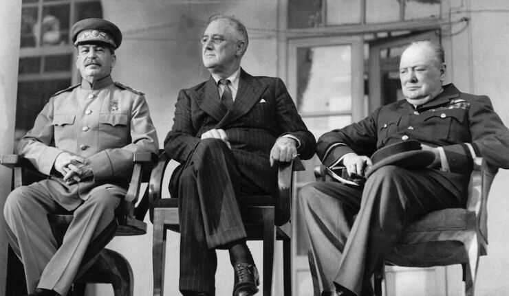 Joseph Staline - Franklin Roosevelt - Winston Churchill