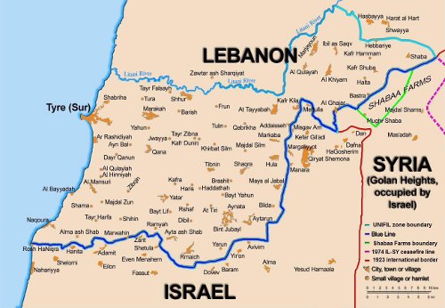 Map Israel-Liban
