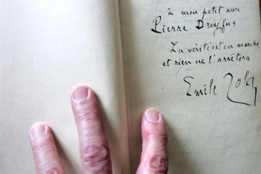 Cliquer pour agrandir Zola dedication to Dreyfus's son