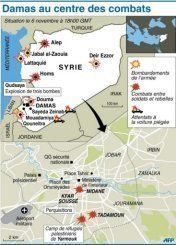 Localisation map for fights in Syria on Tuesday November 6th 2012