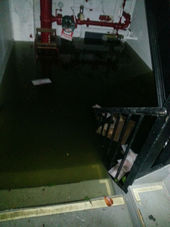 Stairs flooded