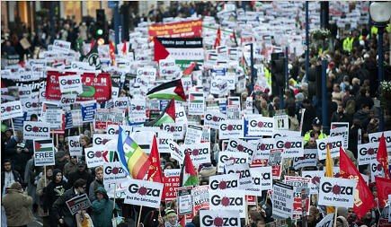 Demonstration for gaza in London
