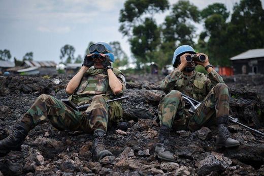 Blue berets of the UNO in mission in Democratic Republic of the Congo