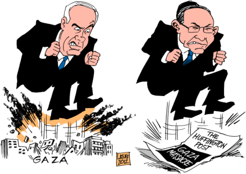 Illustration Netanyahu & rabin Marvin