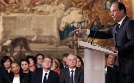 Hollande, press point Elysée
