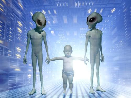 Aliens with baby