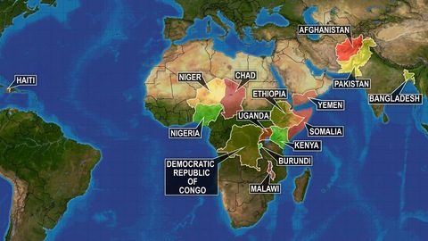 Map Afrique et Moyen-Orient