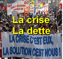 la crise, la dette, manifestants Paris