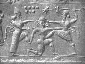 Gilgamesh s’en prend au gardien des cèdres, Humbaba