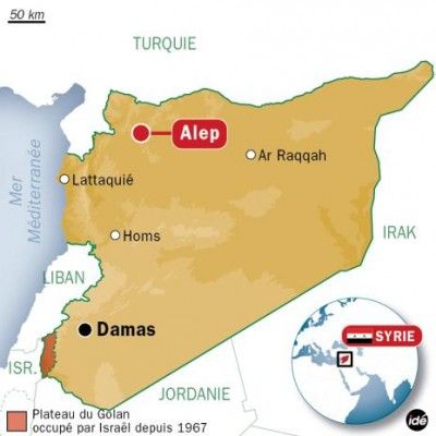 Syrie carte Alep
