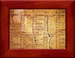 Fragment d'un calendrier romain de l'époque de l'empereur Auguste