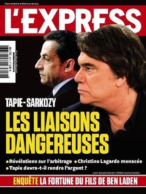 La Une L'express, Tapie-Sarkozy, les liaisons dangereuses_27/02/13