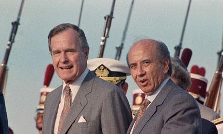 Carlos Andrés Pérez & Georges H. Bush