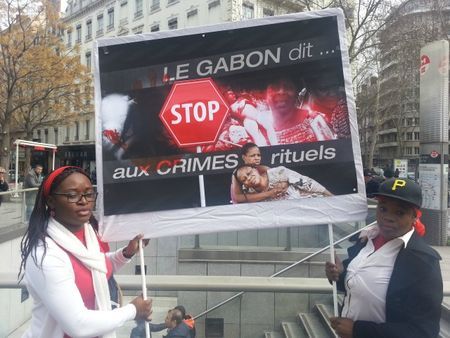 Affiche manifestations : le Gabon dit stop aux crimes rituels