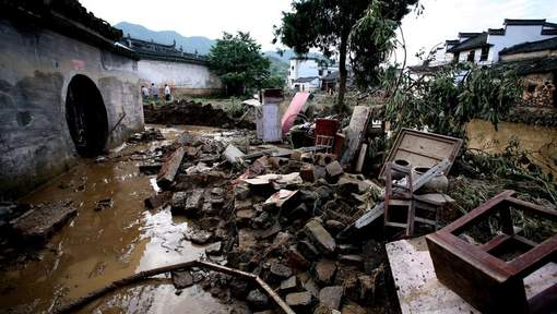 Séisme et inondations en Chine