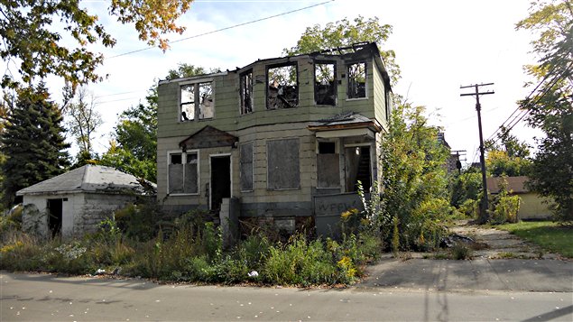 Détroit, maison abandonnée, USA