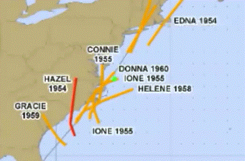 Les ouragans américains des années 50'