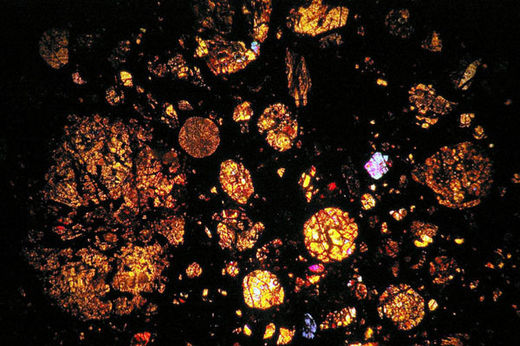 Intérieur de météorite